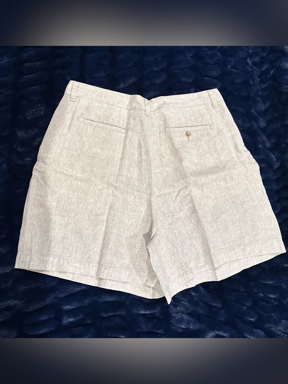 NWT Faherty Light Beige 100% Linen High-Rise Shorts Brand New With Tags Size 14 - Picture 3 of 9